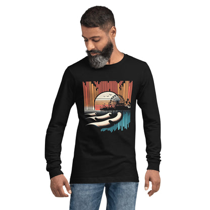 Langärmeliges Unisex T-Shirt "Santa Monica Pier" - Artexio