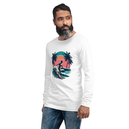 Langärmeliges Unisex T-Shirt "Surfing" - Artexio