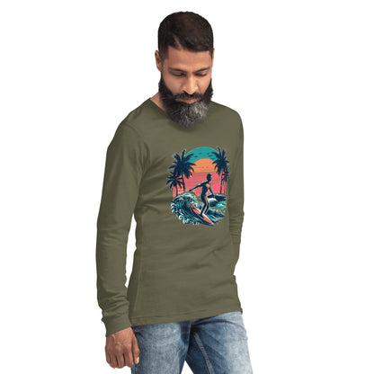 Langärmeliges Unisex T-Shirt "Surfing" - Artexio