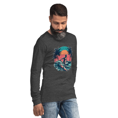 Langärmeliges Unisex T-Shirt "Surfing" - Artexio