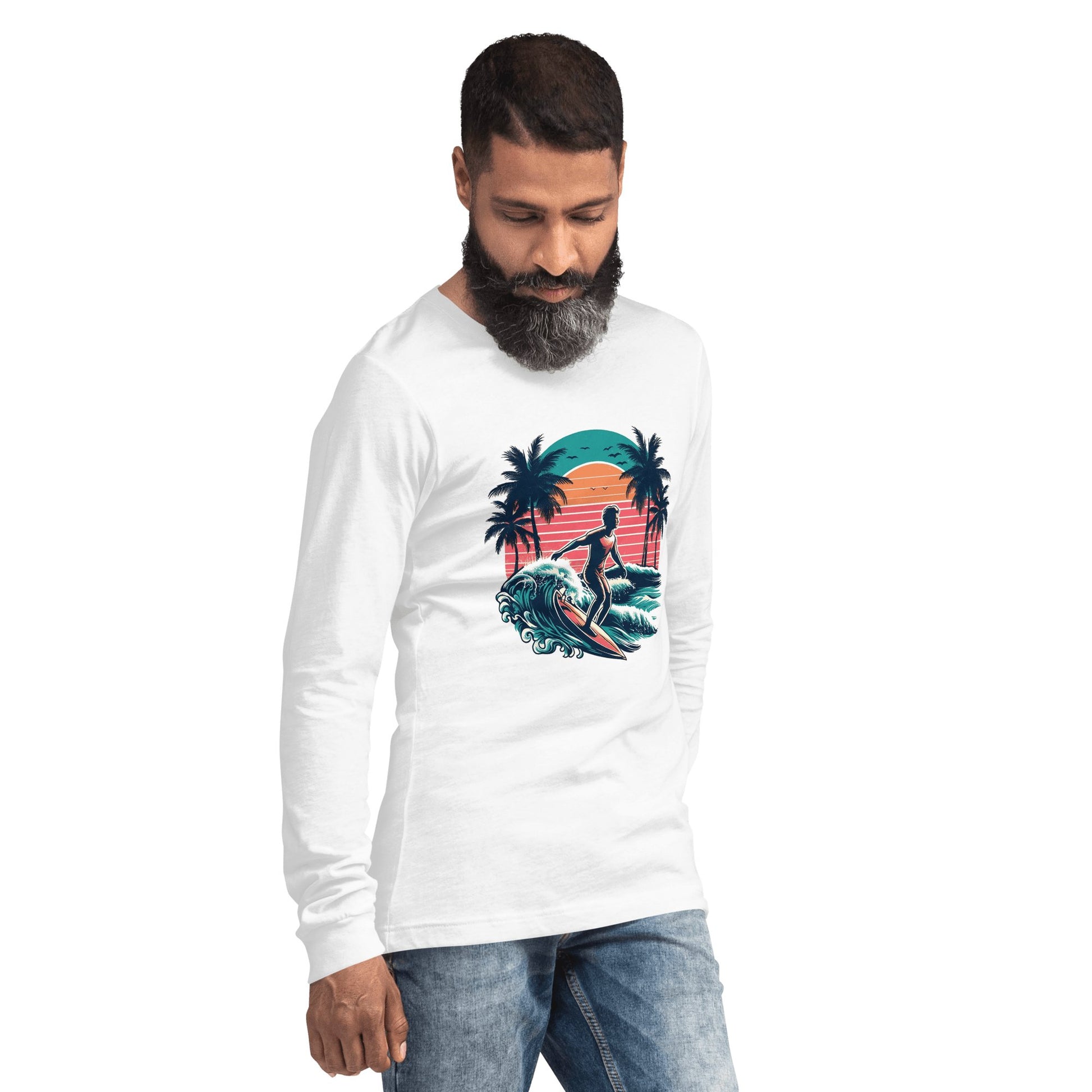 Langärmeliges Unisex T-Shirt "Surfing" - Artexio