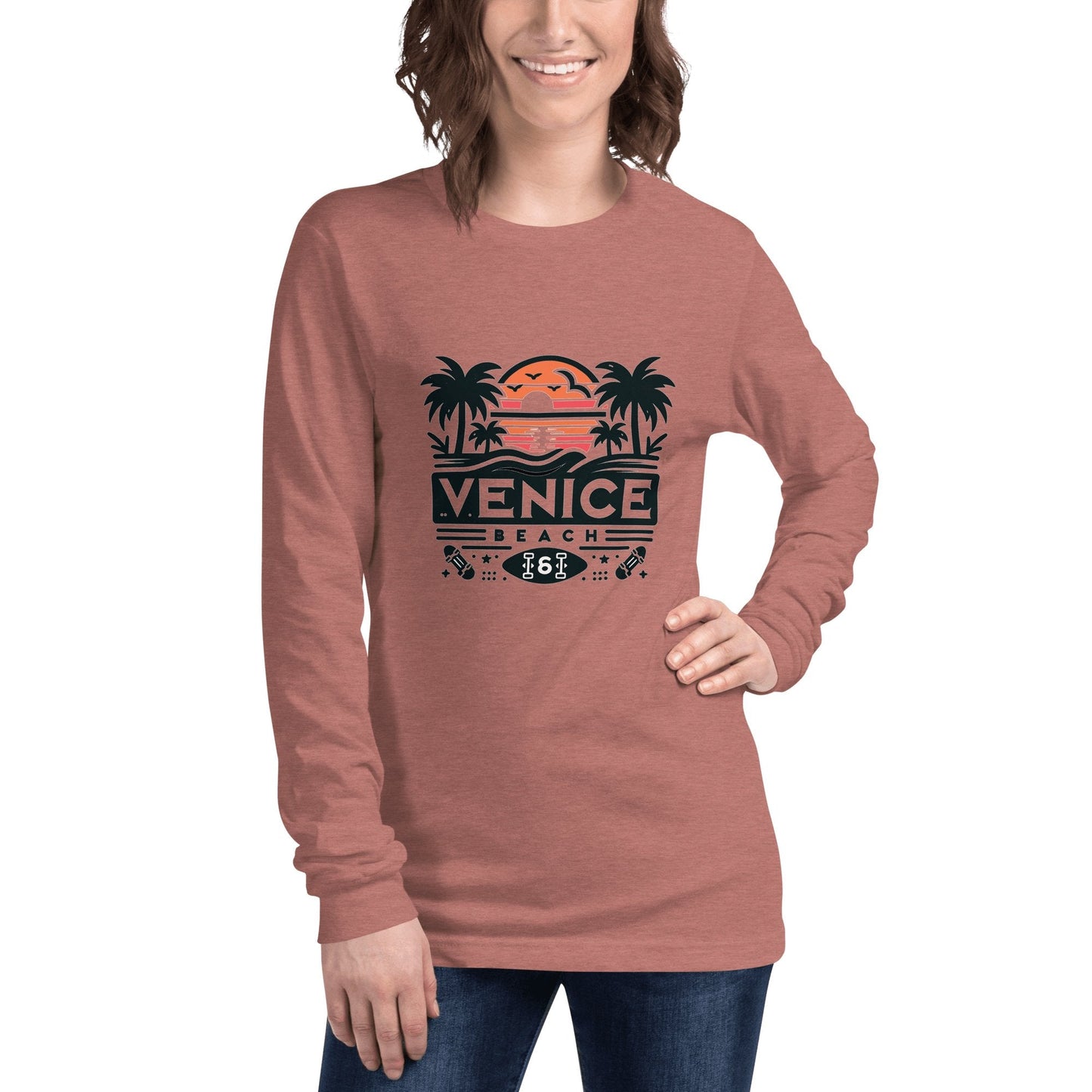 Langärmeliges Unisex T-Shirt "Venice Beach" - Artexio