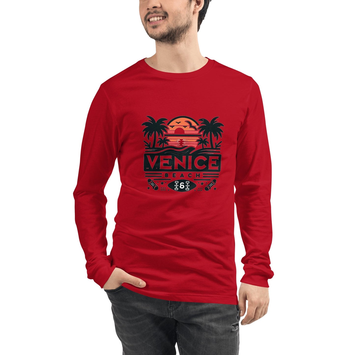 Langärmeliges Unisex T-Shirt "Venice Beach" - Artexio