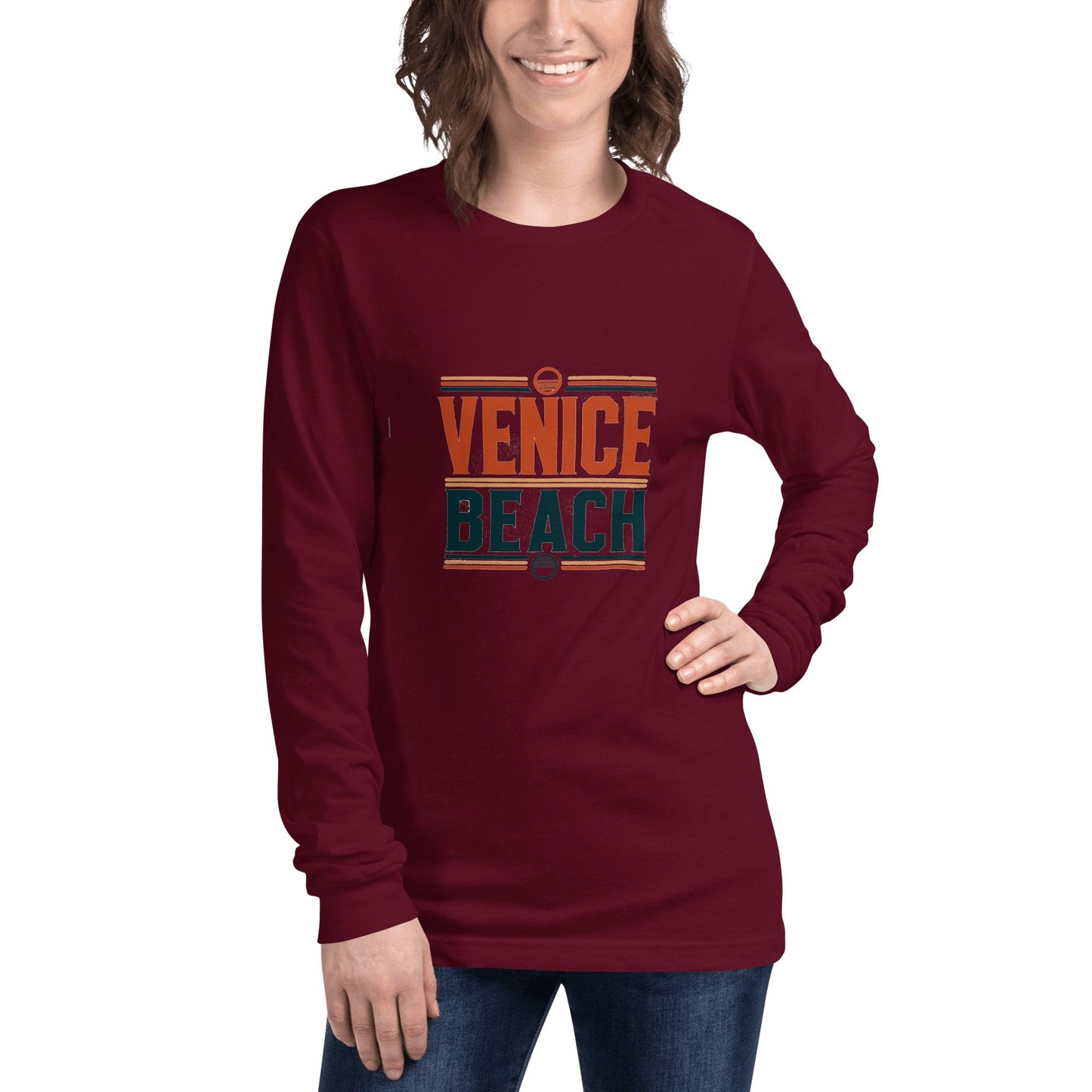 Langärmeliges Unisex T-Shirt "Venice Beach" - Artexio