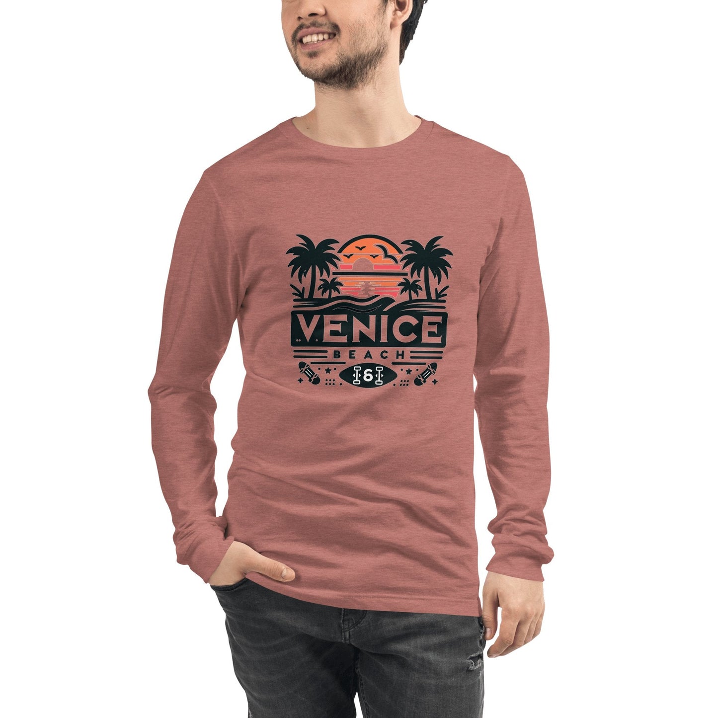 Langärmeliges Unisex T-Shirt "Venice Beach" - Artexio