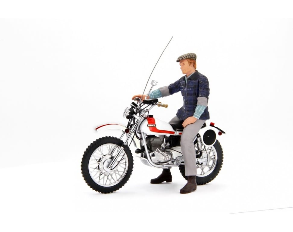Laudo Racing Bud Spencer Motozodiaco Tuareg 223 - 2 & Terence Hill Moto Ossa AE73 (DIE CAST BIKES) 1:18 Modell