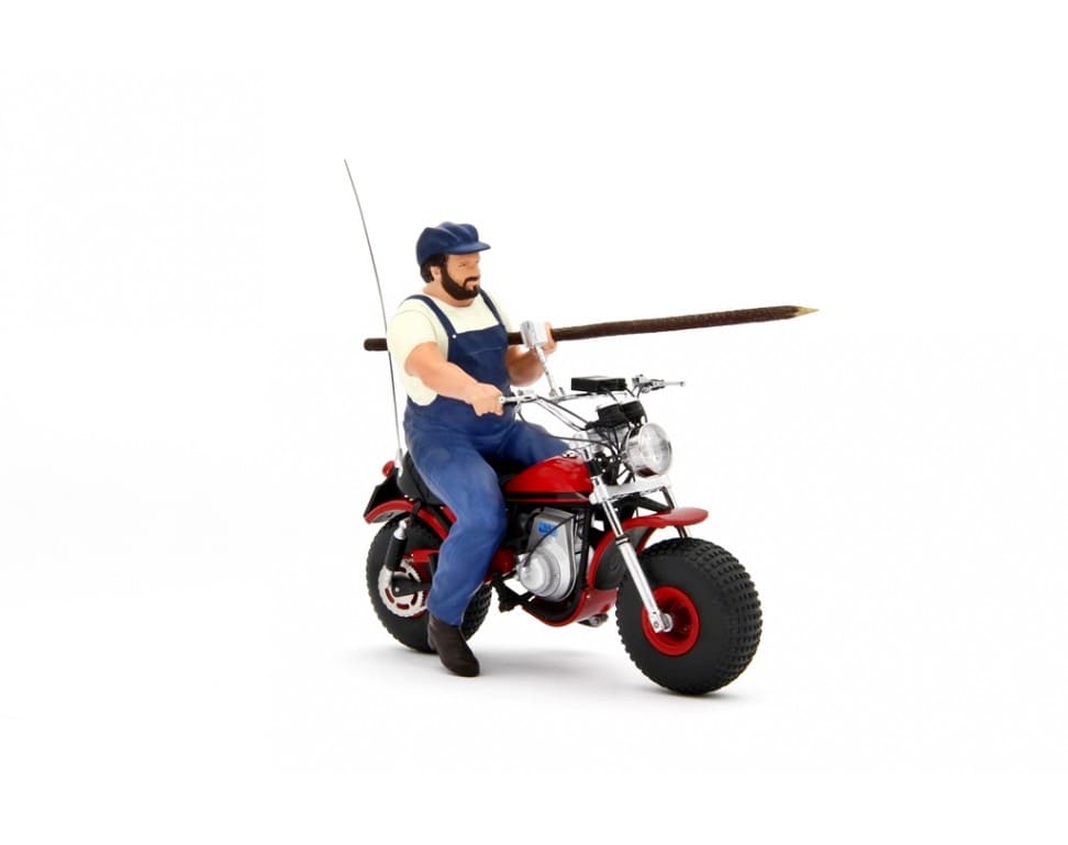 Laudo Racing Bud Spencer Motozodiaco Tuareg 223 - 2 & Terence Hill Moto Ossa AE73 (DIE CAST BIKES) 1:18 Modell