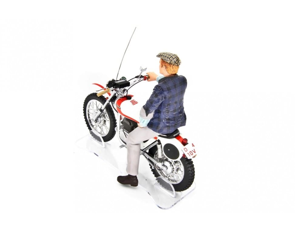 Laudo Racing Bud Spencer Motozodiaco Tuareg 223 - 2 & Terence Hill Moto Ossa AE73 (DIE CAST BIKES) 1:18 Modell