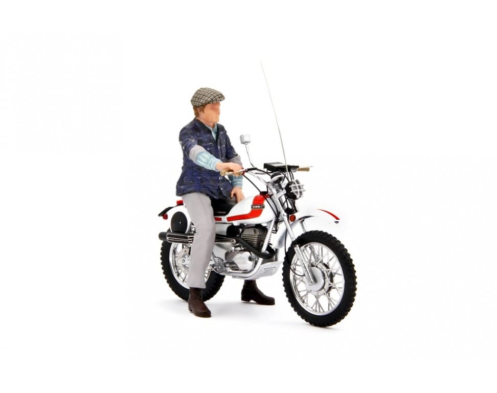 Laudo Racing Bud Spencer Motozodiaco Tuareg 223 - 2 & Terence Hill Moto Ossa AE73 (DIE CAST BIKES) 1:18 Modell