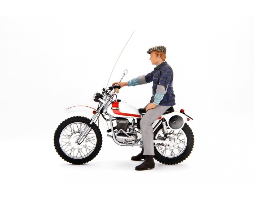 Laudo Racing Bud Spencer Motozodiaco Tuareg 223 - 2 & Terence Hill Moto Ossa AE73 (DIE CAST BIKES) 1:18 Modell