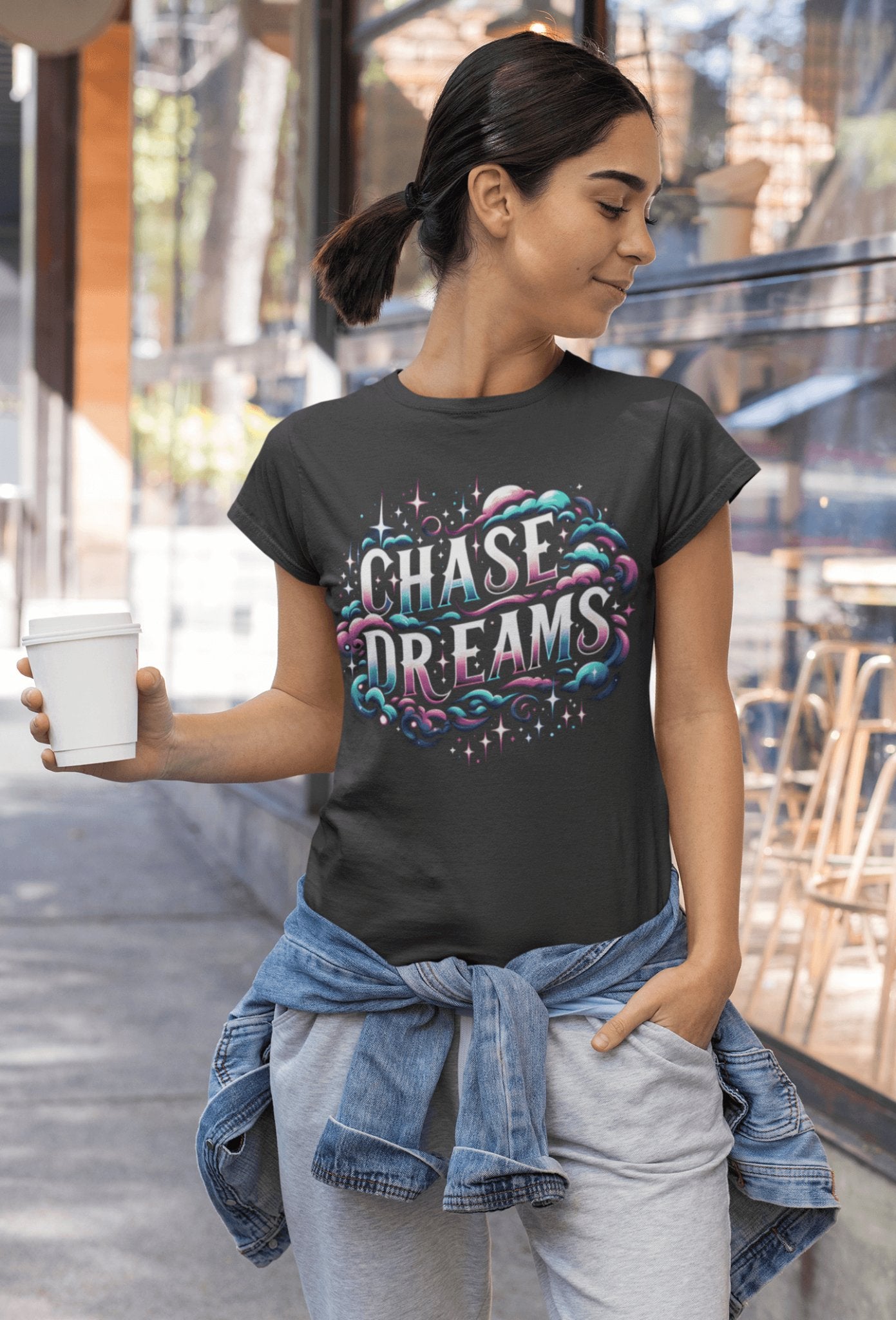 Lockeres Damen T-Shirt "Chase Dreams" - Artexio