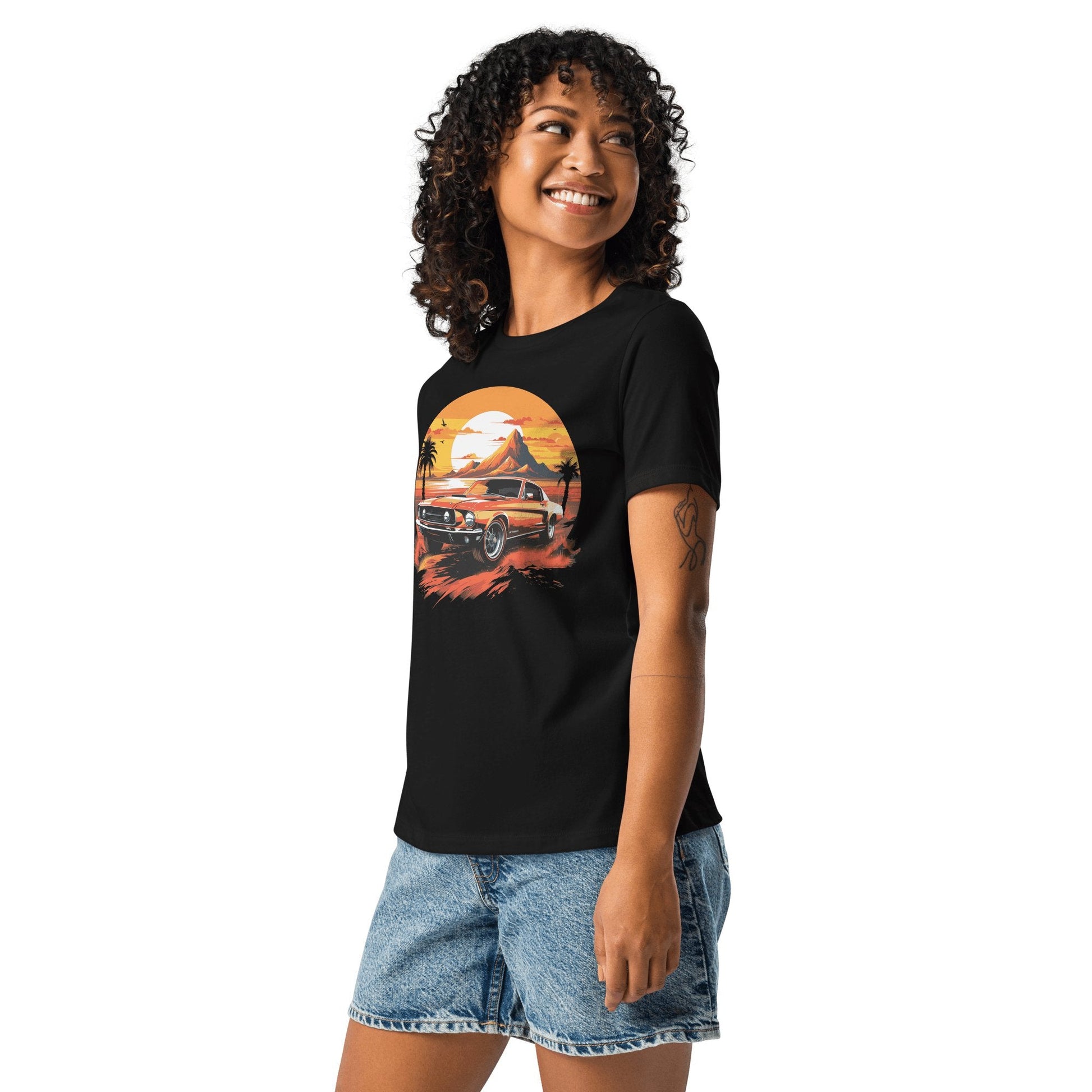 Lockeres Damen - T-Shirt "Ford Mustang" - Artexio