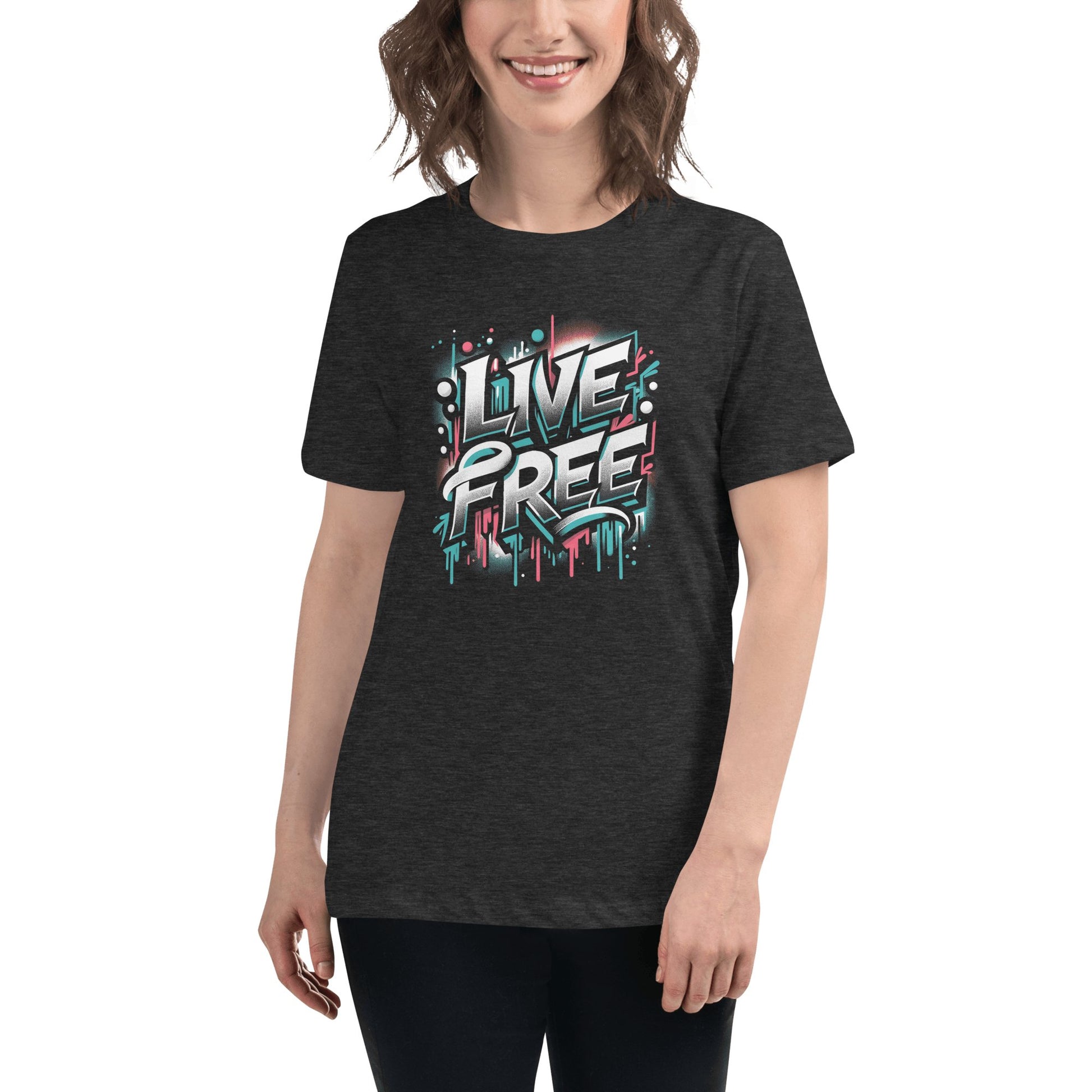 Lockeres Damen T-Shirt "Live Free" - Artexio