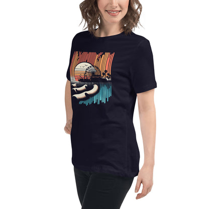 Lockeres Damen T-Shirt "Santa Monica Pier" - Artexio