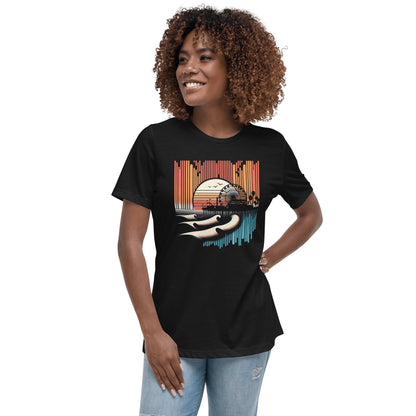 Lockeres Damen T-Shirt "Santa Monica Pier" - Artexio