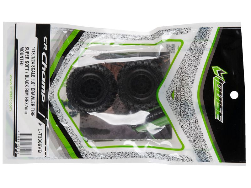 Louise RC Crawler "CR-Champ" für TRX-4M Komplettrad 1.0 schwarz # Super Soft