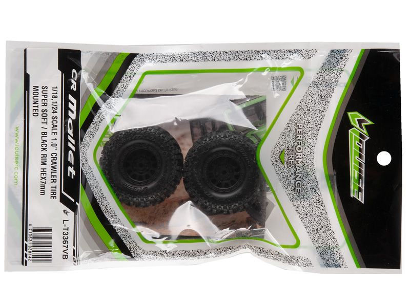 Louise RC Crawler "CR-Mallet" für TRX-4M Komplettrad 1.0 schwarz # Super Soft