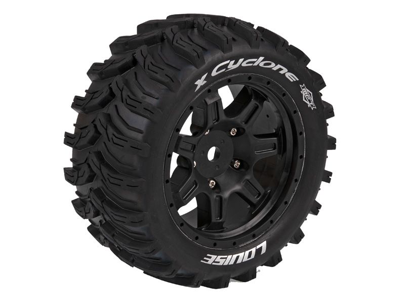 Louise RC Monster Truck "X-CYCLONE" X-Maxx Komplettrad schwarz # MFT Sport
