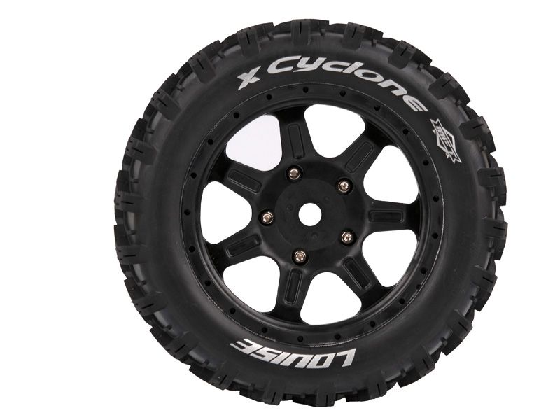 Louise RC Monster Truck "X-CYCLONE" X-Maxx Komplettrad schwarz # MFT Sport