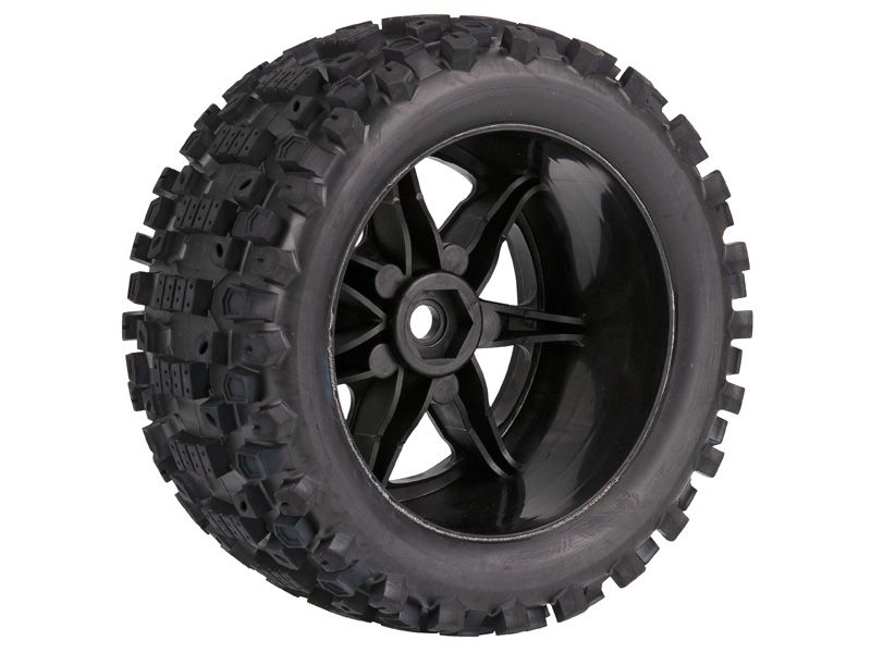 Louise RC Monster Truck "X-UPHILL" X-Maxx Komplettrad schwarz # MFT Sport