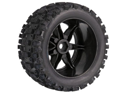 Louise RC Monster Truck "X-UPHILL" X-Maxx Komplettrad schwarz # MFT Sport