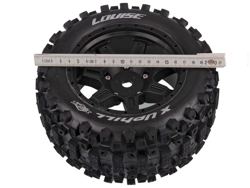 Louise RC Monster Truck "X-UPHILL" X-Maxx Komplettrad schwarz # MFT Sport