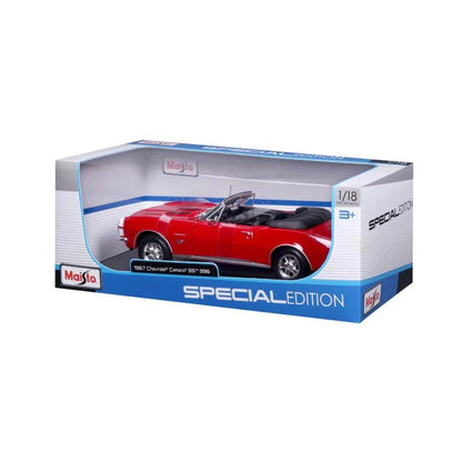 Maisto Chevrolet Camaro SS 396 Cabrio 1967 - Red 1:18 Modell - Artexio