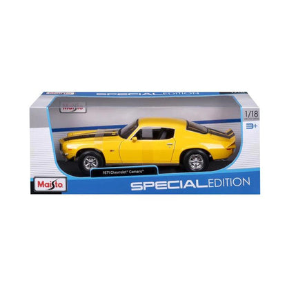 Maisto Chevrolet Camaro Z/28 1971 - Yellow 1:18 Modell - Artexio