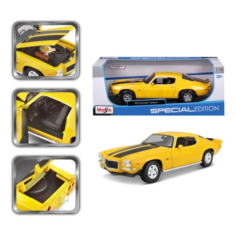 Maisto Chevrolet Camaro Z/28 1971 - Yellow 1:18 Modell - Artexio