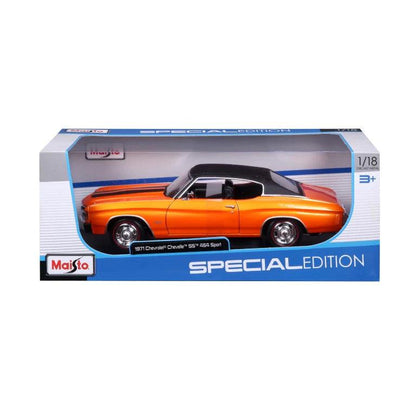 Maisto Chevrolet Chevelle SS 454 Sport Coupe 1971 - Orange 1:18 Modell - Artexio