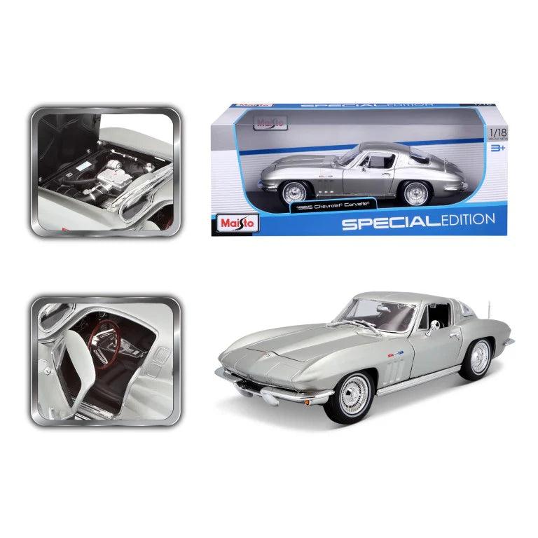 Maisto Chevrolet Corvette 1965 - Silver 1:18 Modell - Artexio