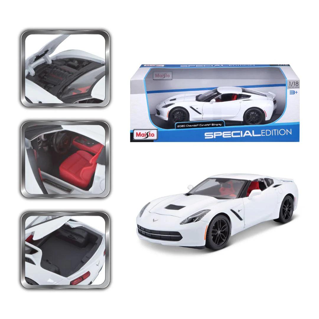 Maisto Chevrolet Corvette Stingray 2014 - White 1:18 Modell - Artexio