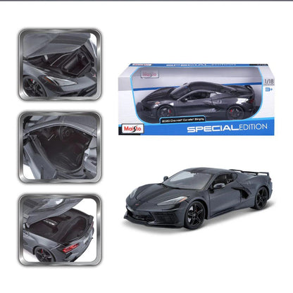 Maisto Chevrolet Corvette Stingray 2020 - Grey 1:18 Modell - Artexio