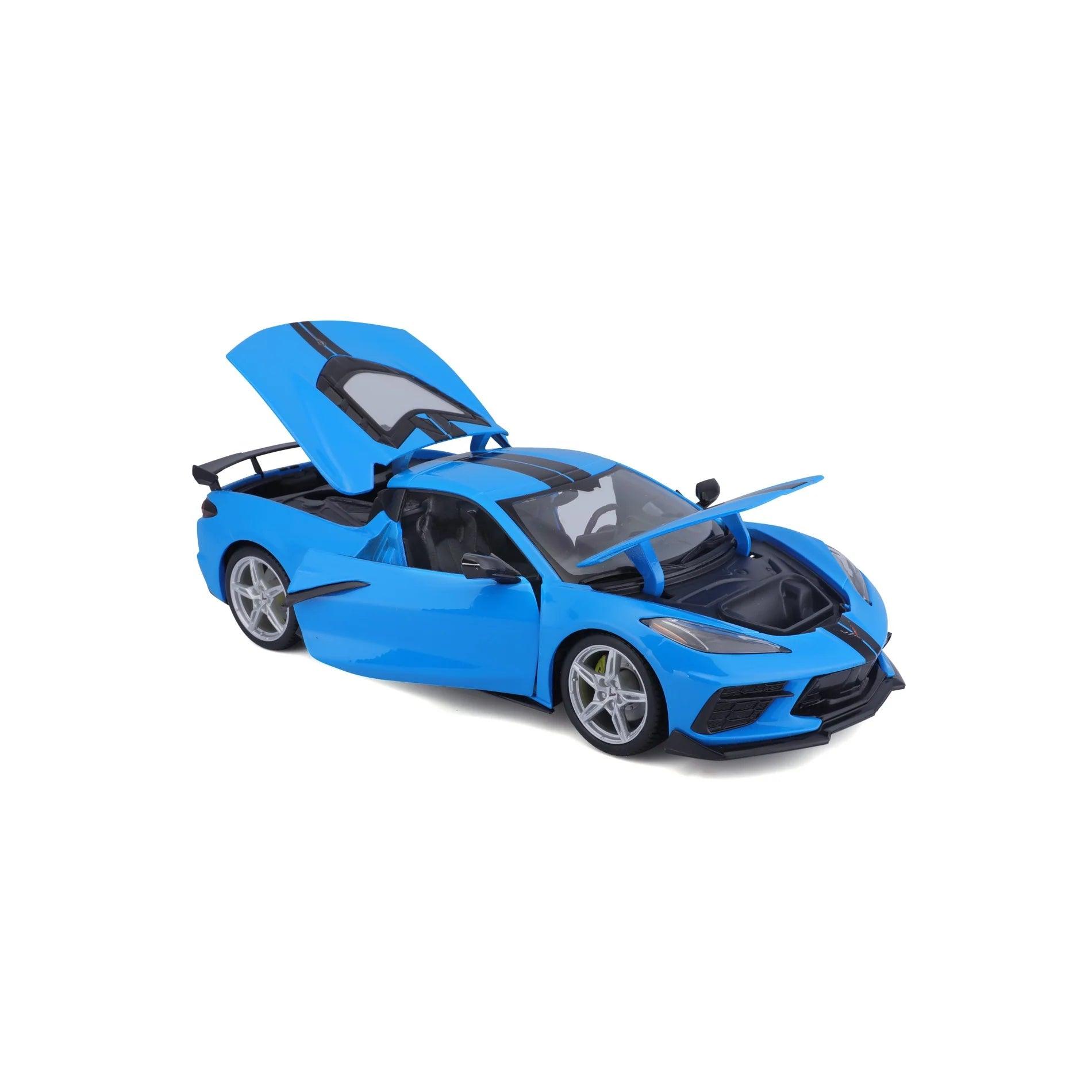 Maisto Chevrolet Corvette Stingray (High Wing) 2020 - Blue 1:18 Modell - Artexio