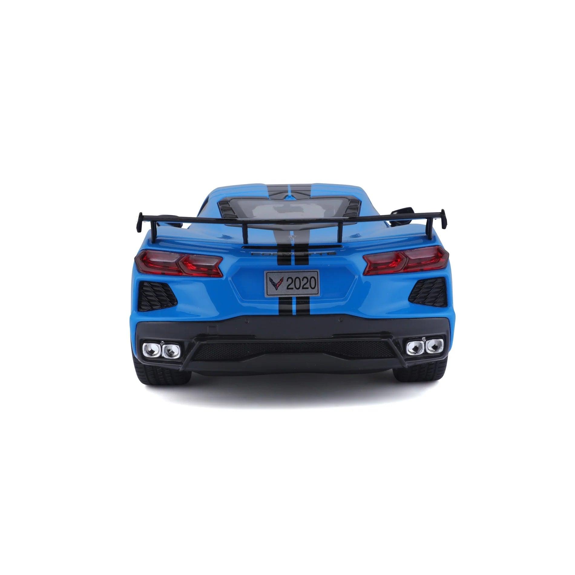 Maisto Chevrolet Corvette Stingray (High Wing) 2020 - Blue 1:18 Modell - Artexio