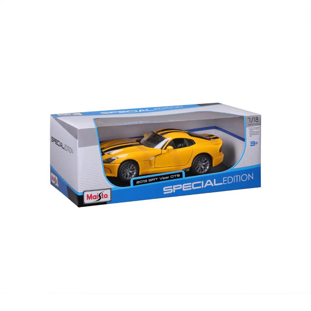 Maisto Dodge Viper SRT GTS 2013 - Yellow with Black Stripes 1:18 Modell - Artexio