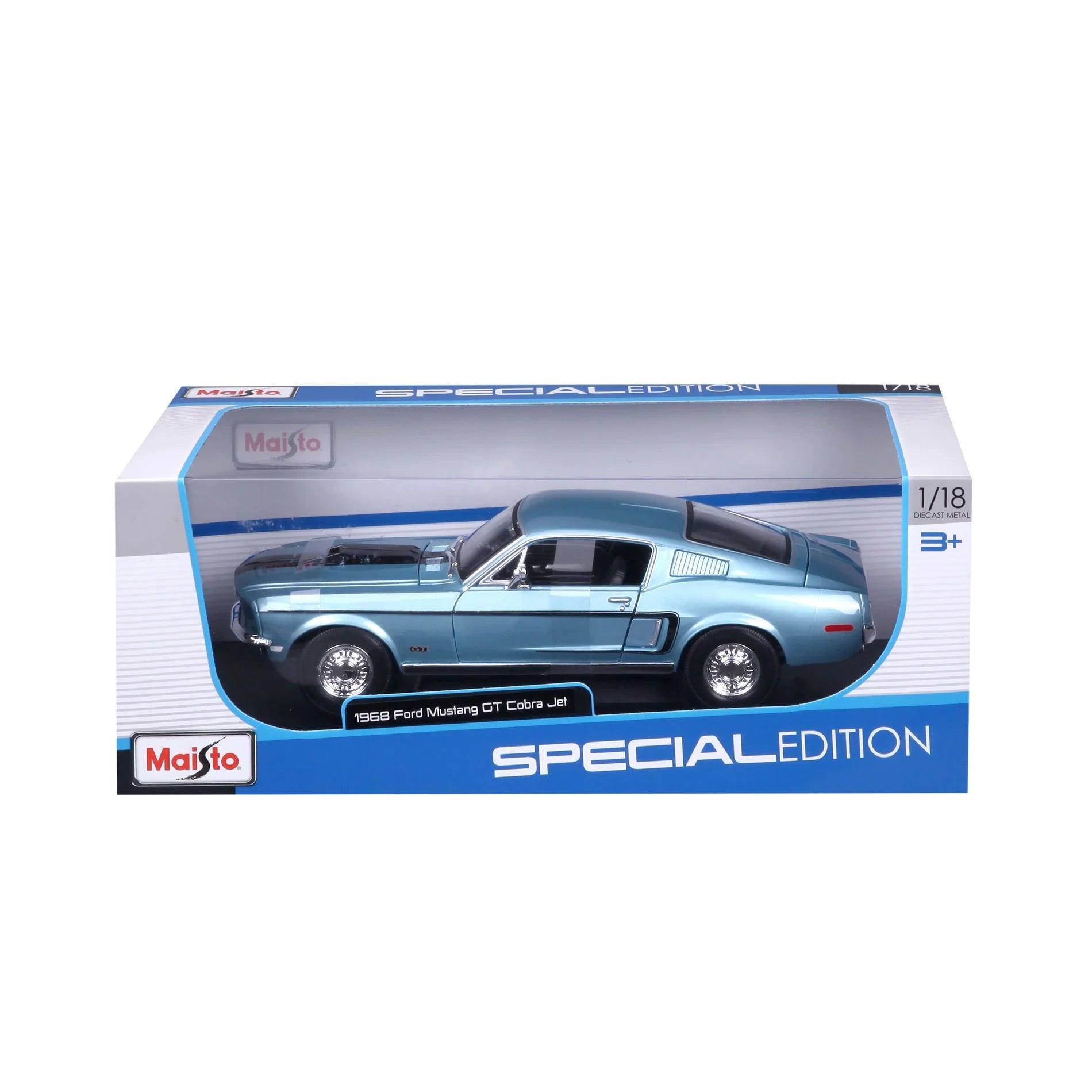 Maisto Ford Mustang GT Cobra 1968 - Blue 1:18 Modell - Artexio