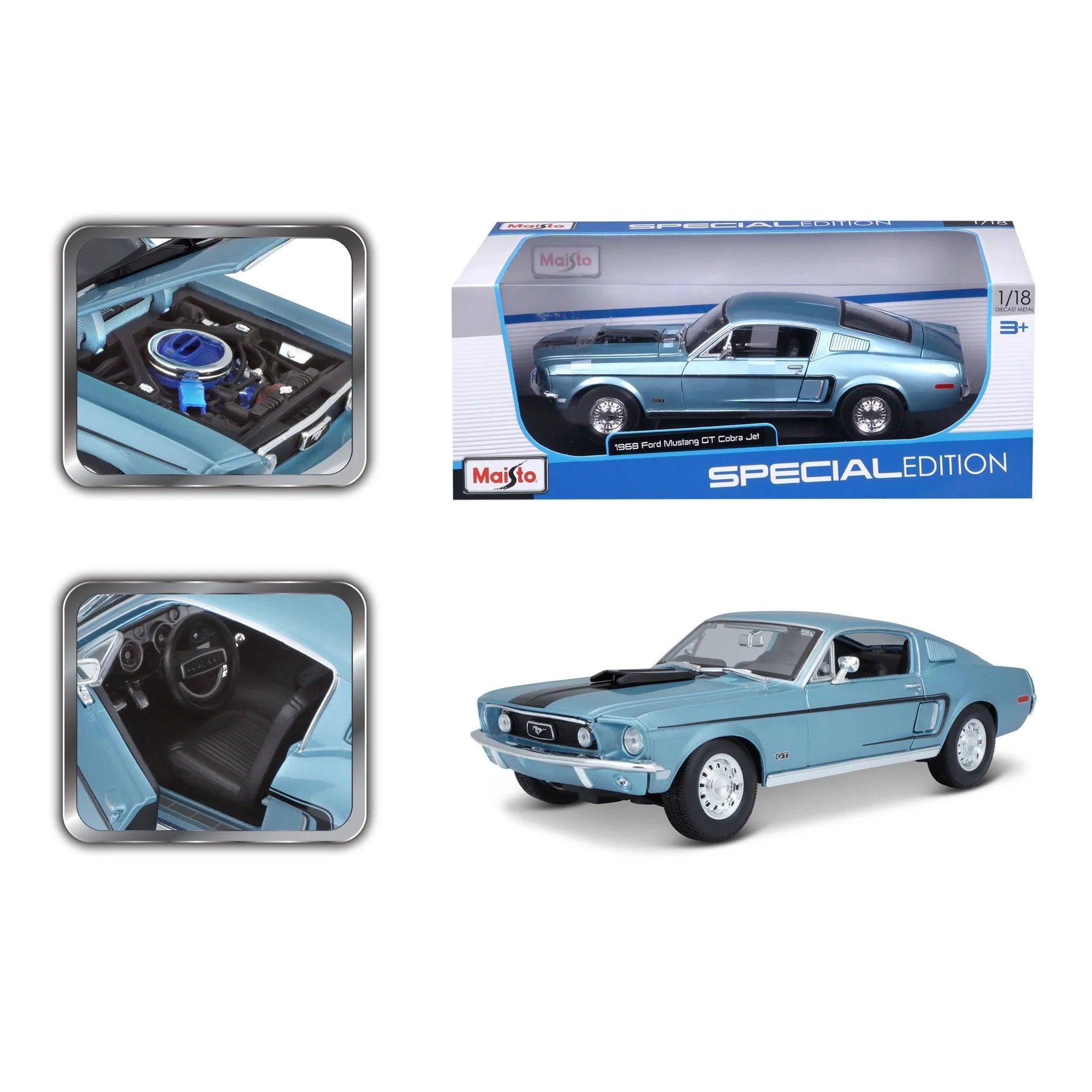 Maisto Ford Mustang GT Cobra 1968 - Blue 1:18 Modell