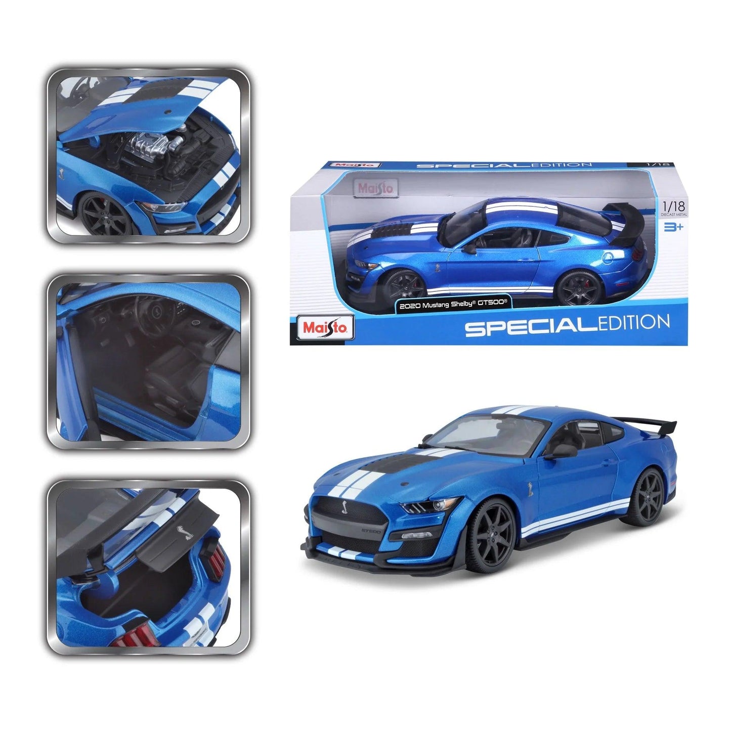 Maisto Ford Mustang Shelby 2020 - Blau 1:18 Modell