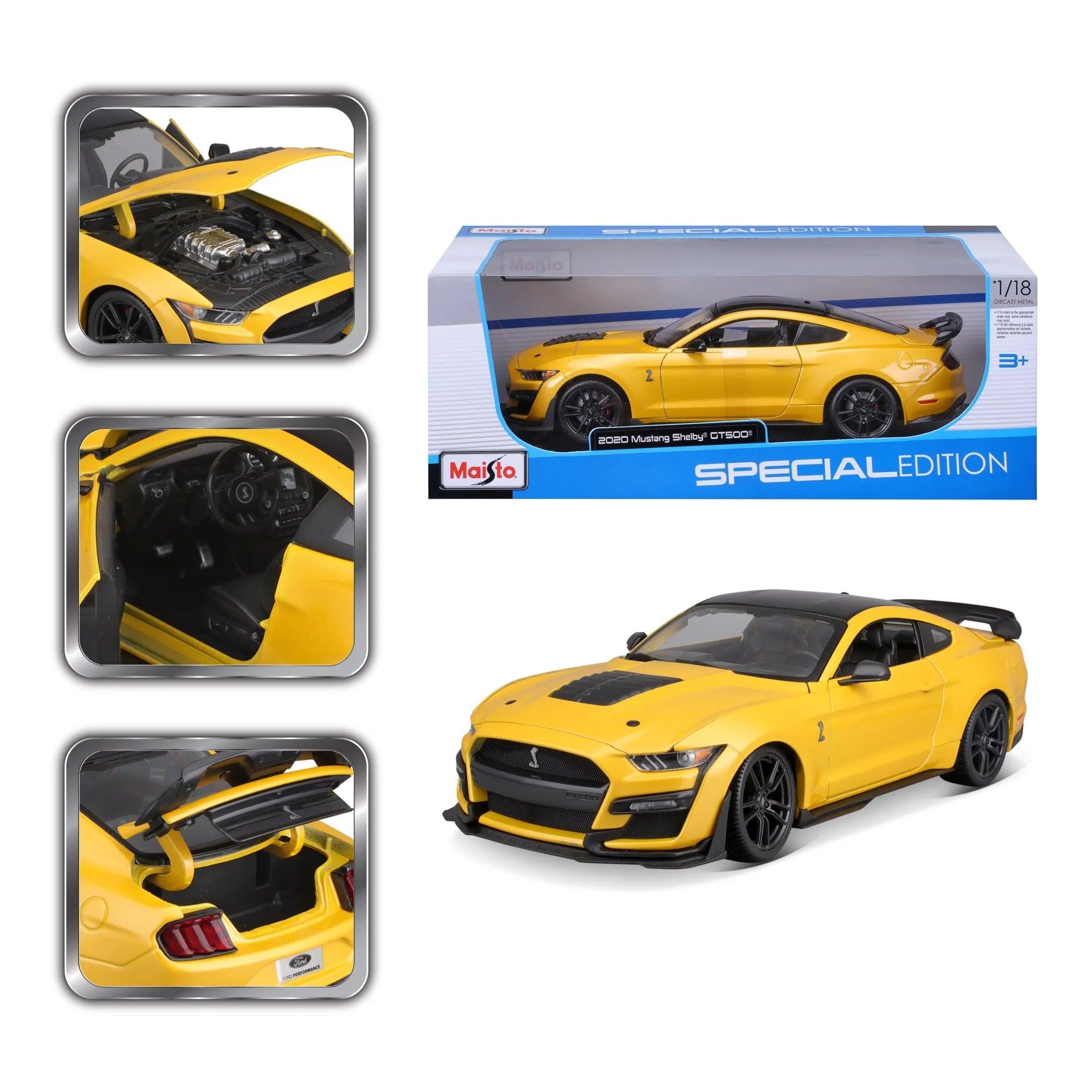 Maisto Ford Mustang Shelby GT500 2020 - Yellow 1:18 Modell - Artexio