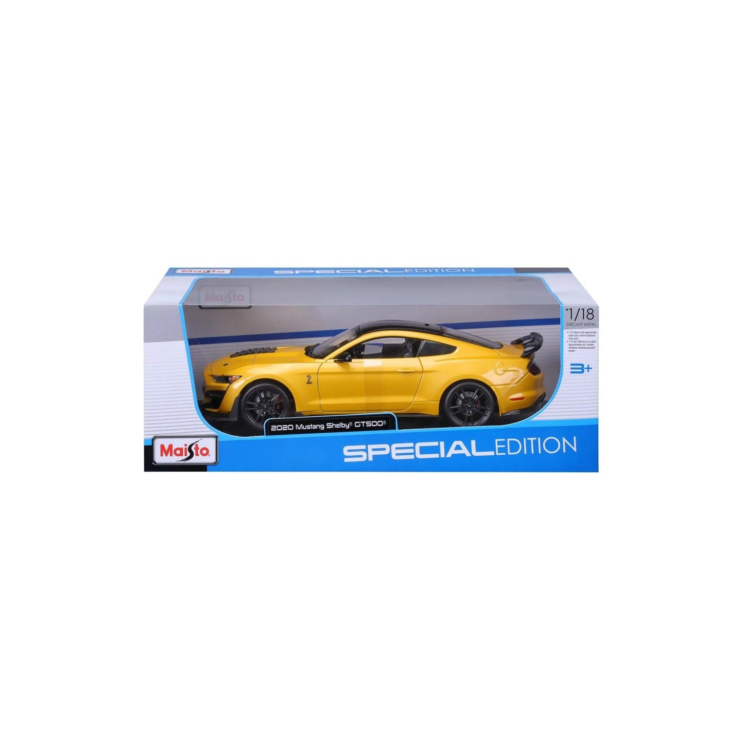 Maisto Ford Mustang Shelby GT500 2020 - Yellow 1:18 Modell - Artexio