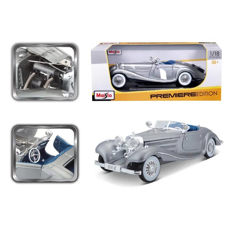 Maisto Mercedes - Benz 500K 1936 - Grey 1:18 Modell - Artexio