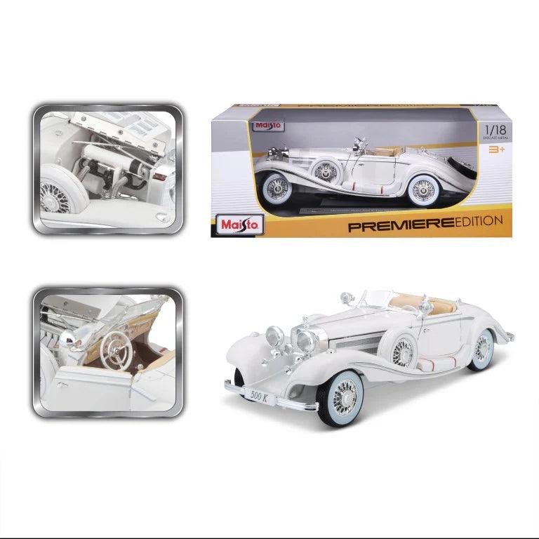 Maisto Mercedes Benz 500K 1936 - White 1:18 Modell - Artexio