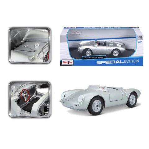 Maisto Porsche 550 A Spyder 1950 - Silver 1:18 Modell - Artexio