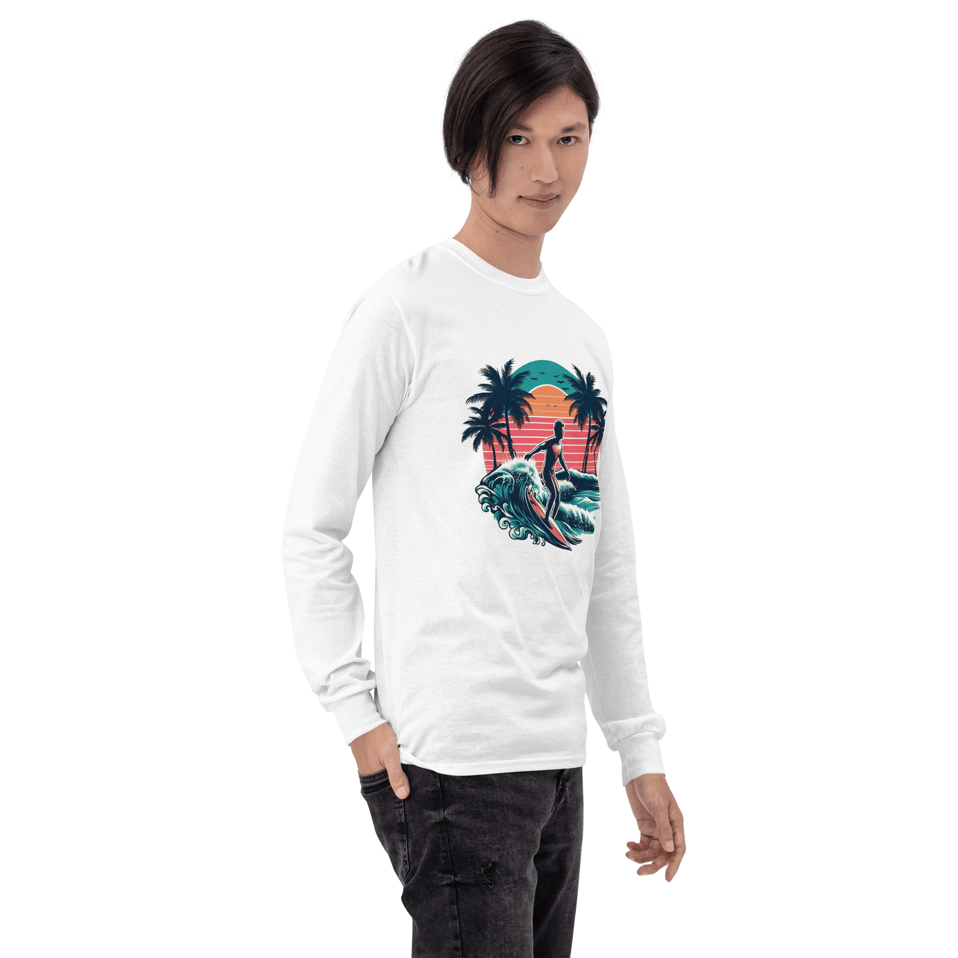 Herren Langarmshirt "Surfing" - Artexio