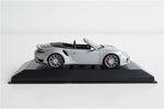 Minichamps Porsche 911 991 Turbo Cabriolet 2013 Silver 1:43 Modell