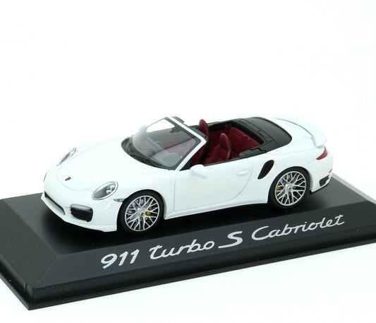 Minichamps Porsche 911 991 Turbo S Cabriolet 2014 White 1:43 Modell