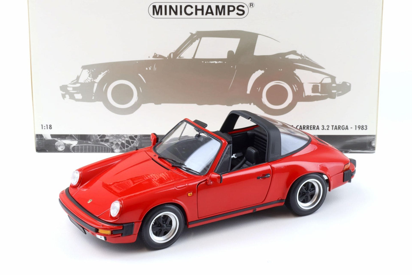 Minichamps Porsche 911 Carrera 3.2 Targa 1983 rot 1:18 Modell