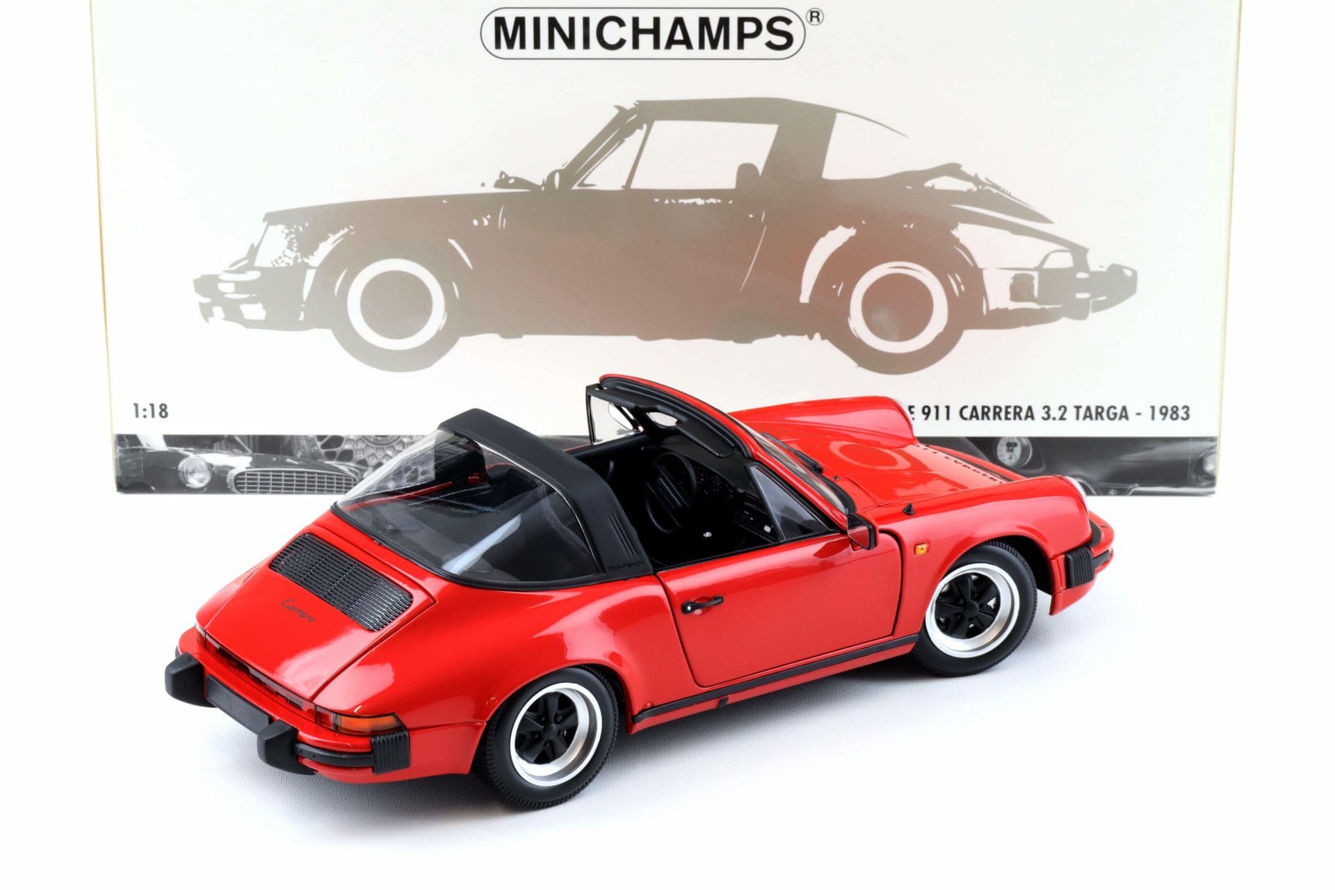 Minichamps Porsche 911 Carrera 3.2 Targa 1983 rot 1:18 Modell