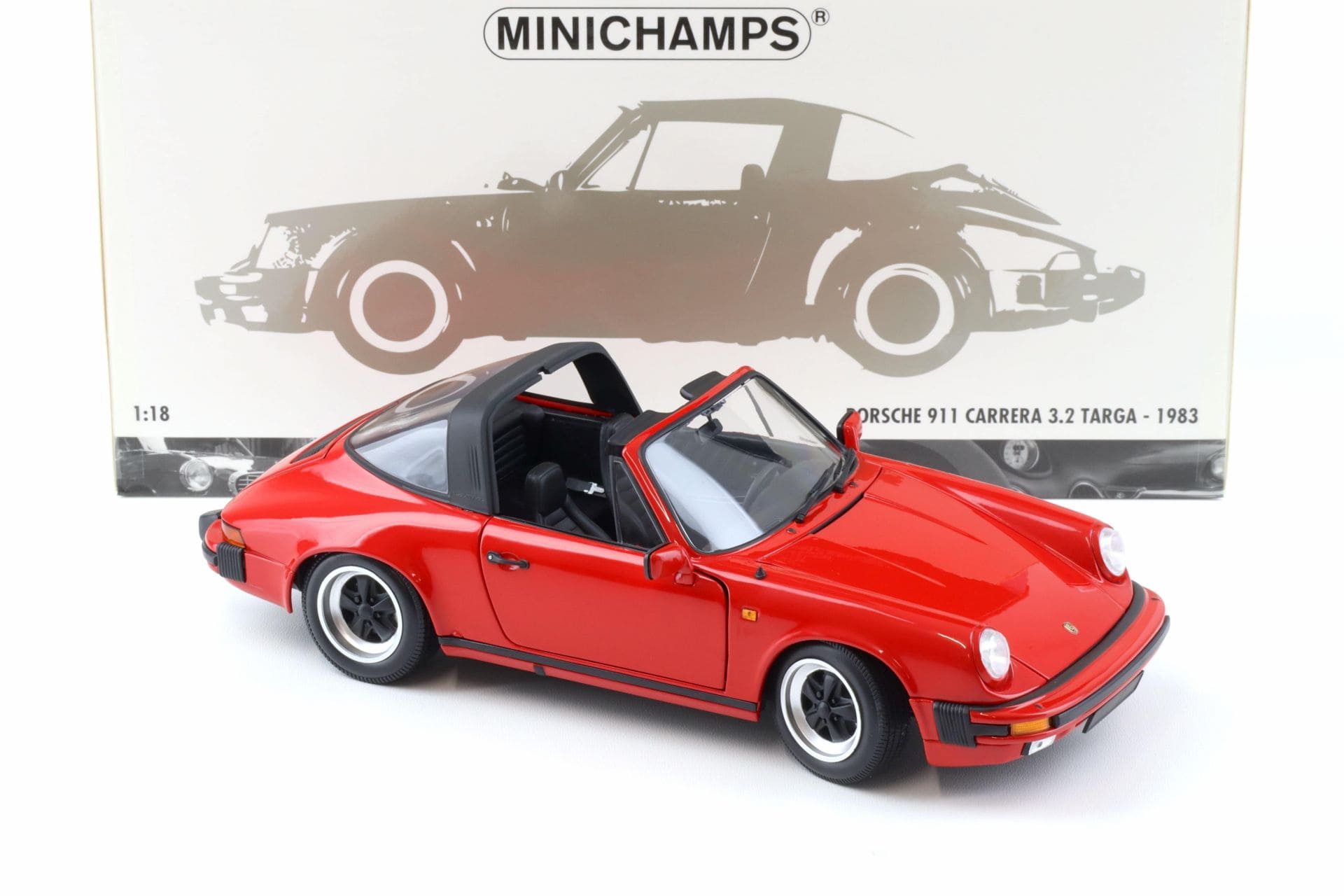 Minichamps Porsche 911 Carrera 3.2 Targa 1983 rot 1:18 Modell